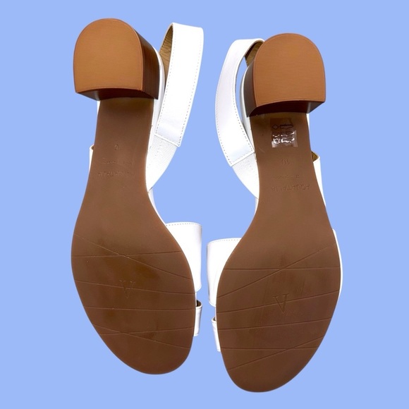 AQUATALIA Slingback Stacked Heel Sandals - Women’s 10M White - Picture 5 of 8